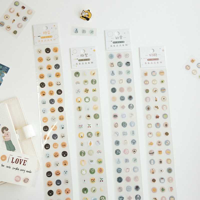 Nhãn dán trang trí hình mặt cười dễ thương