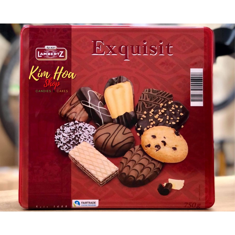 Tổng Hợp Bánh Quy Lambertz hộp thiếc sang trọng làm quà biếu - Lambertz Best selection & Composition & Exquisit 750g