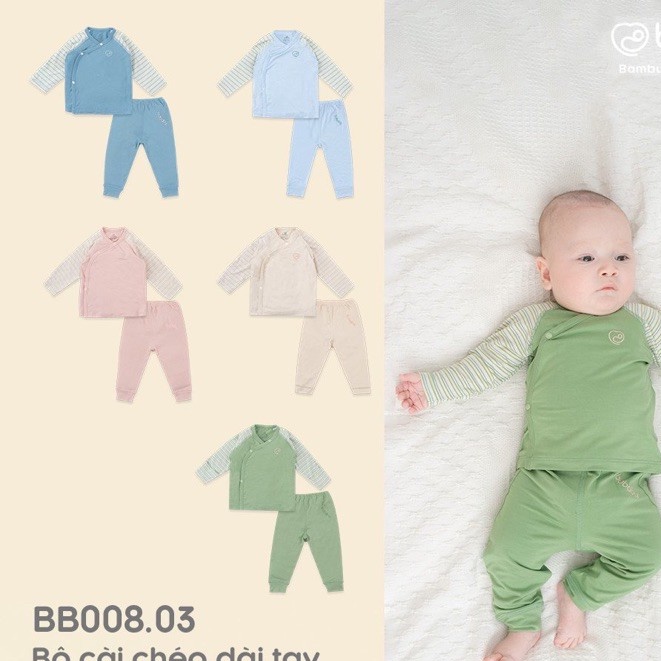 Bộ sơ sinh cài chéo Bambus Bu
