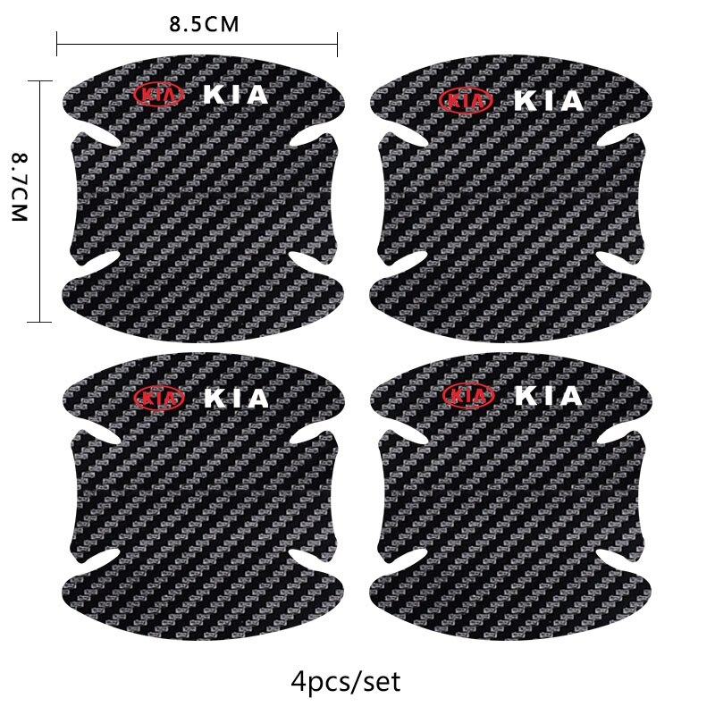 Bộ 8 miếng dán bảo vệ tay cầm máy Kia Morning Seltos K3 Carens Forte Cerato Soluto