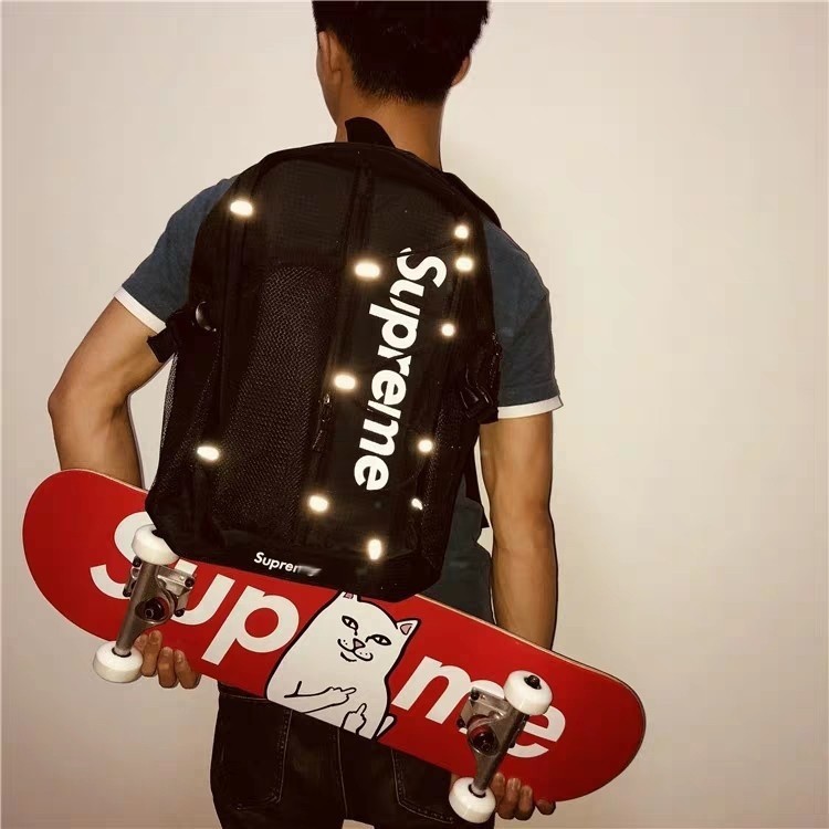▩△✠SUPREME 17ss 42th Ba lô Cordura 3M phản quang cho học sinh trung