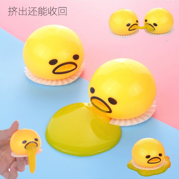 Đồ Chơi Nắn Bóp Đàn Hồi Giảm Stress Hình Lòng Đỏ Trứng Gà