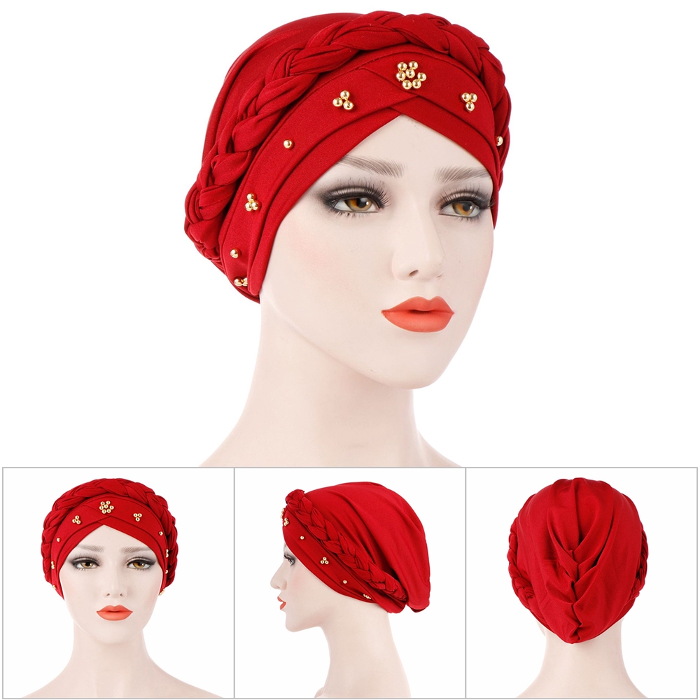 Khăn turban lụa sữa co giãn quấn đầu