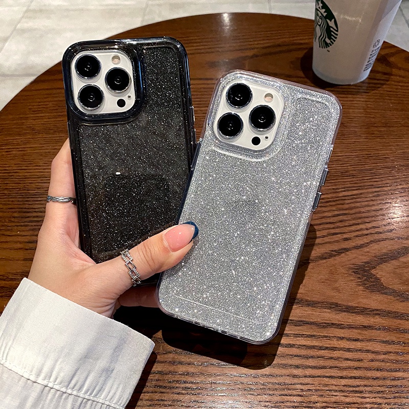 Ốp Điện Thoại Trong Suốt Chống Sốc Lấp Lánh Cho iPhone 13 12 11 Pro MAX XS MAX XR X 7+ 8 Plus