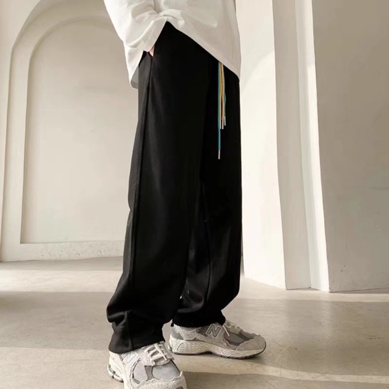 Quần nam thời trang hàn quốc quần jogger nam Đồng bằng simple quần baggy pants nam