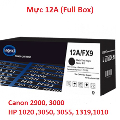 Hộp mực 12A mới (full box) dùng cho HP 1020 ,3050, 3055, 1319,1010 ,1018 Canon 2900...