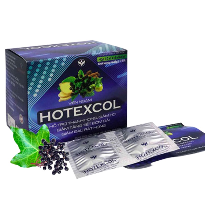 Viên Ngậm Hotexcol - Hộp 40 viên - Hỗ Trợ Thanh Họng - Cvspharmacy