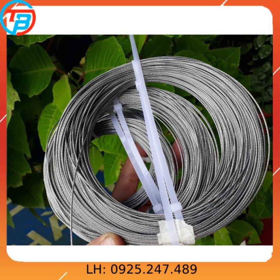 20m dây cáp lụa chịu lực 1 ly tặng kèm 1 tăng đơ