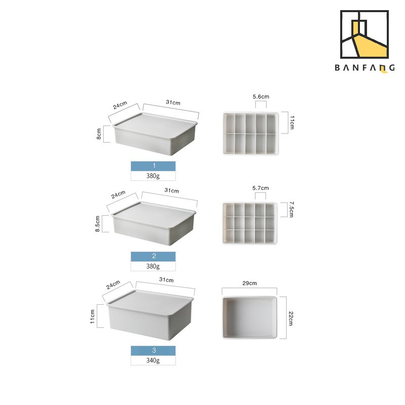 BANFANG Hộp Nhựa Đựng Đồ Lót / Vớ Đa Năng Tiện Dụng