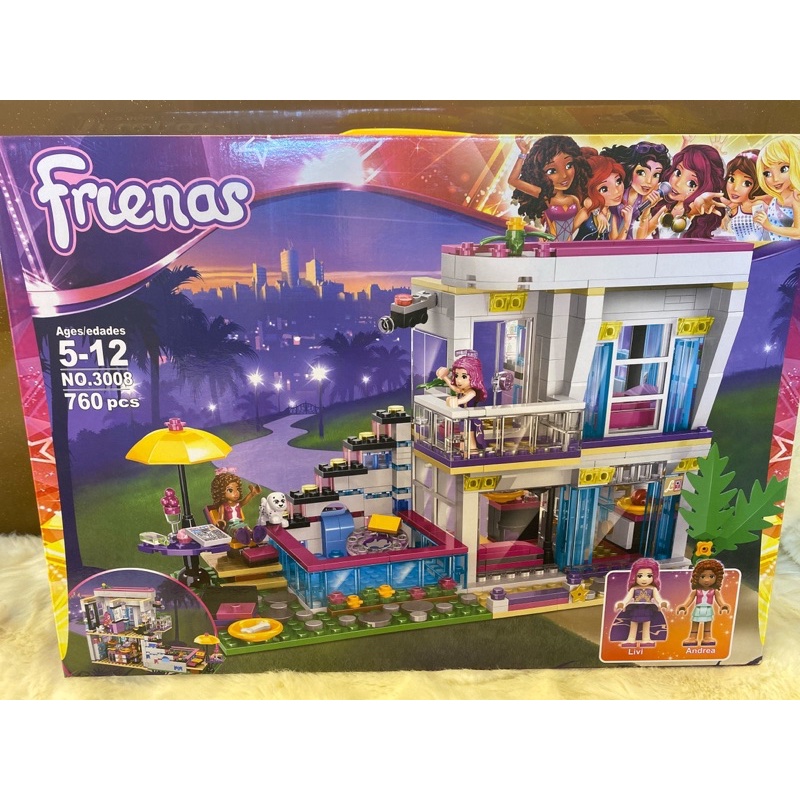 Đồ chơi Lắp Ráp, Xếp Hình Friend Biệt Thự Nhà Kính 2 Tầng 3008-760 mảnh