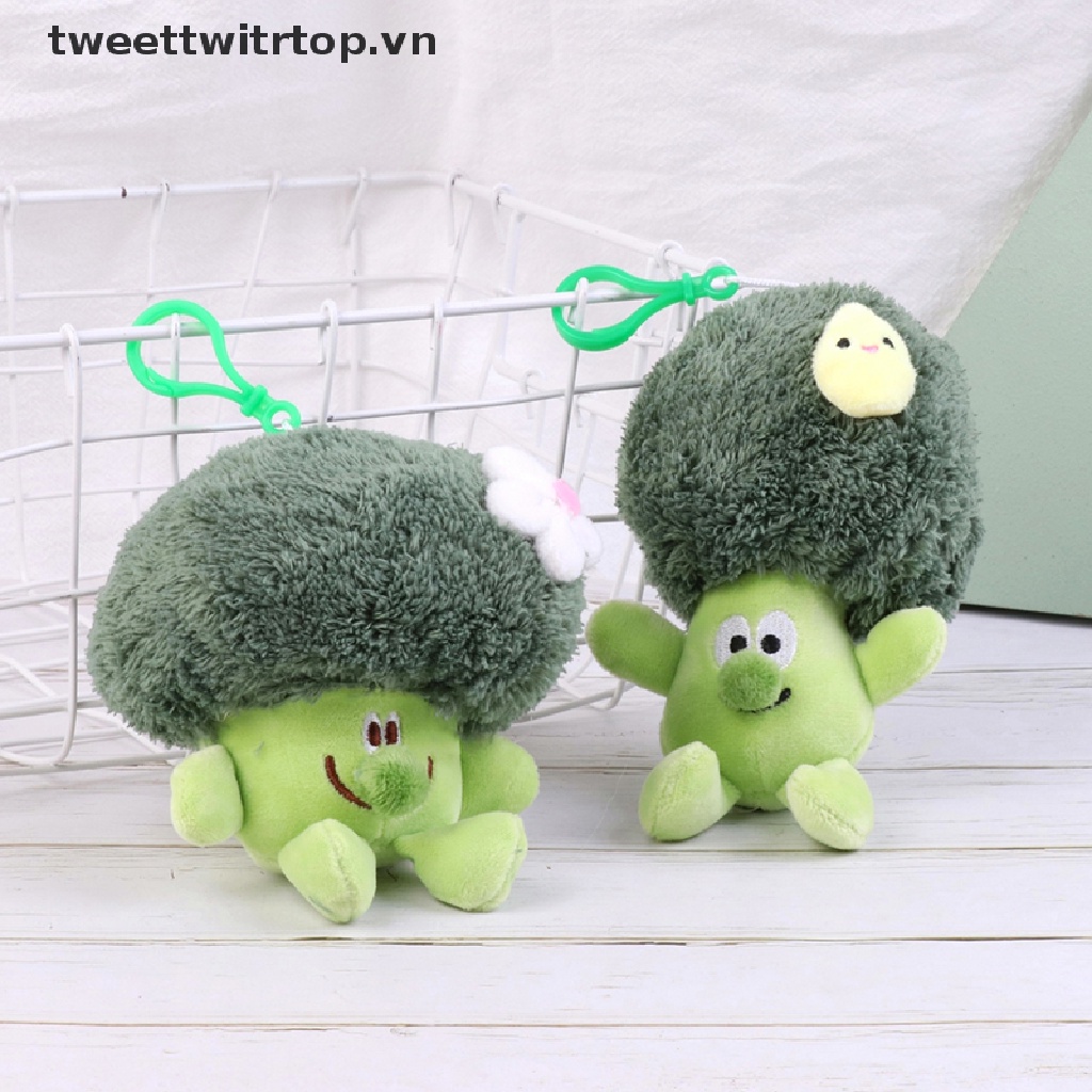 Móc Khóa Hình Rau Củ Broccoli Nhồi Bông Đáng Yêu
