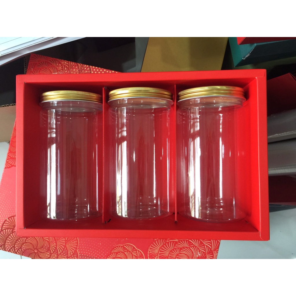 Hủ nhưa nắp nhôm vàng 500ml và 1000ml hàng có sẵn đã bao gồm seal
