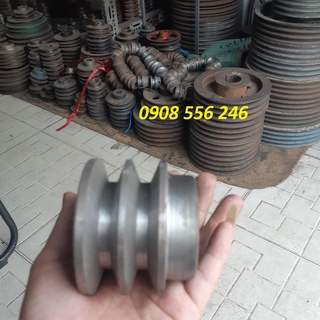 Puly đặc 7 phân cốt 19mm 2 rãnh b