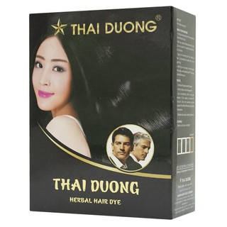 Dầu gội nhuộm tóc từ dược liệu thảo dược Thái Dương hộp 5 gói x 10g