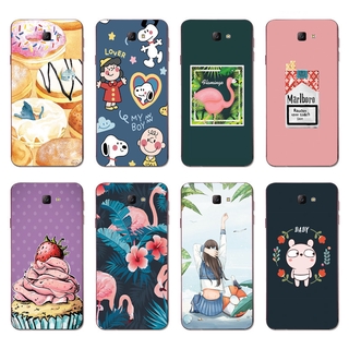 Ốp điện thoại TPU silicone mềm in hình hồng hạc/bánh donut cho Samsung Galaxy J4 J6+ Plus Prime 2018/J5 J7 Prime