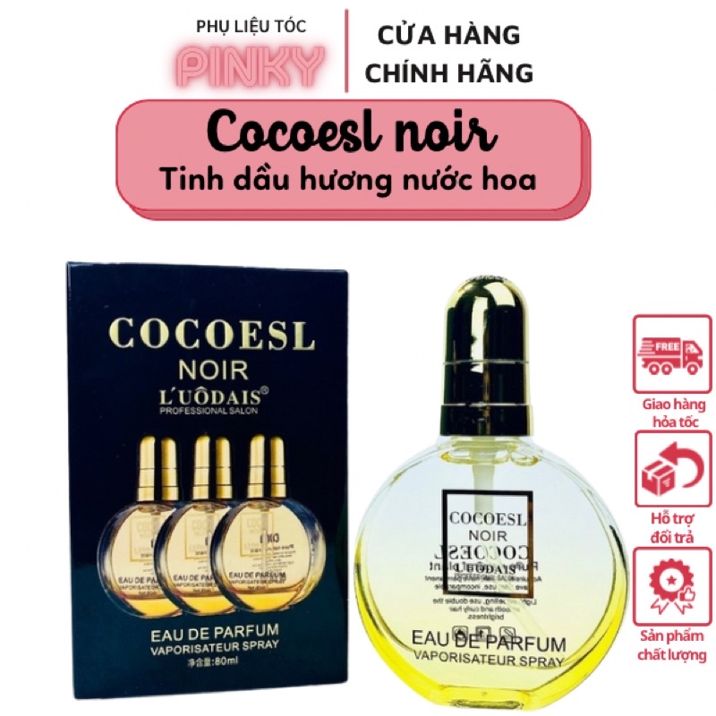 Tinh dầu dưỡng tóc cao cấp COCOESL Noir 80ml - Phục hồi tóc hư tổn và chẻ ngọn hương nước hoa CÓ TEM LOẠI 1 PLTPINKY