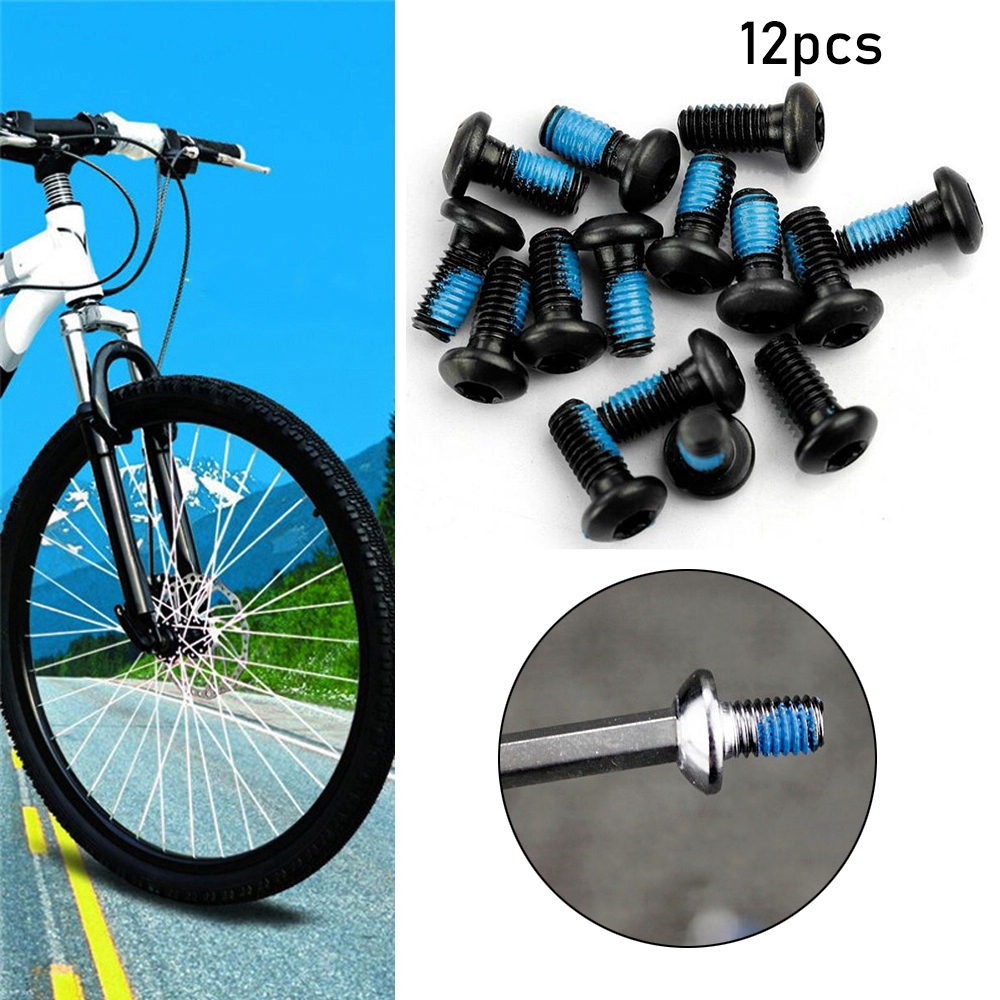 Bộ 12 Ốc Vít M5*0.8P T25 Gắn Đĩa Phanh Cho Xe Đạp Địa Hình Ngoài Trời Bằng Chất Liệu Thép Không Gỉ