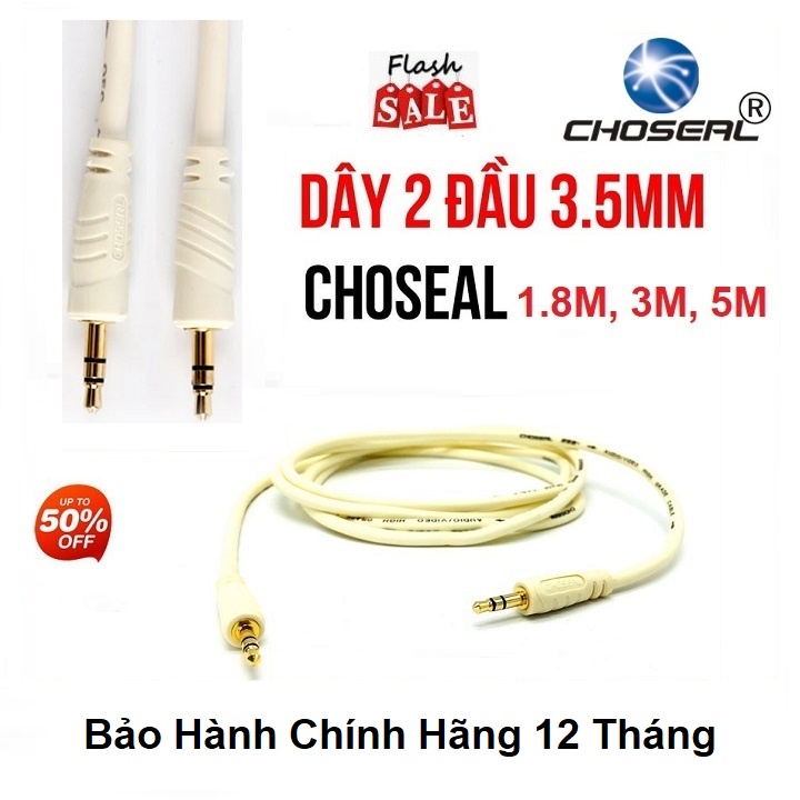Dây Đầu 3.5 Chính Hãng Choseal, Dùng Lấy Nhạc Từ Tivi, Laptop, PC, Cho Soundcard H9, K9, K108, K10 - Micro C7 - Mic C11