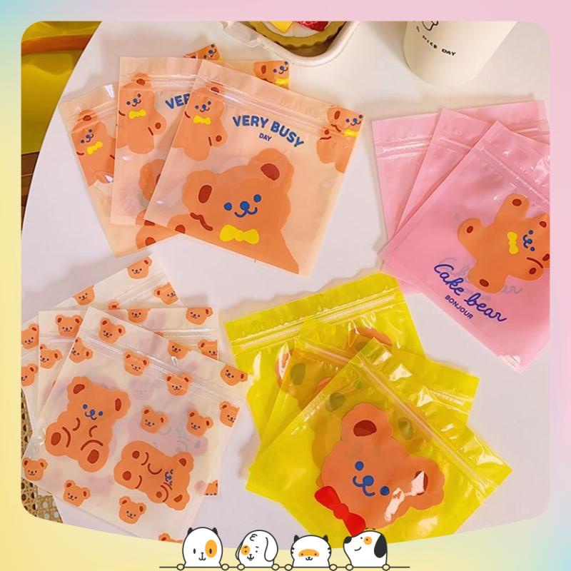 Set 5 Túi zip trong suốt chống nước, chống ẩm mốc đựng phụ kiện, đựng quà tặng, đồ ăn vặt, bọc quà đa năng