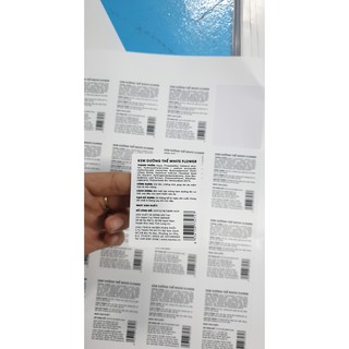 combo 200 tem decal  giấy 8 cm