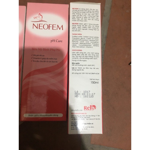 [Siêu Giảm Giá] - Dung dịch vệ sinh phụ nữ Neofem pH Care 150ml