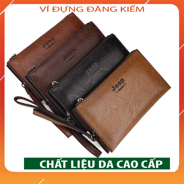 Ví da đựng đăng kiểm giấy tờ ô tô cao cấp Jeep Buluo Bóp cầm tay nam sang trọng đẳng cấp