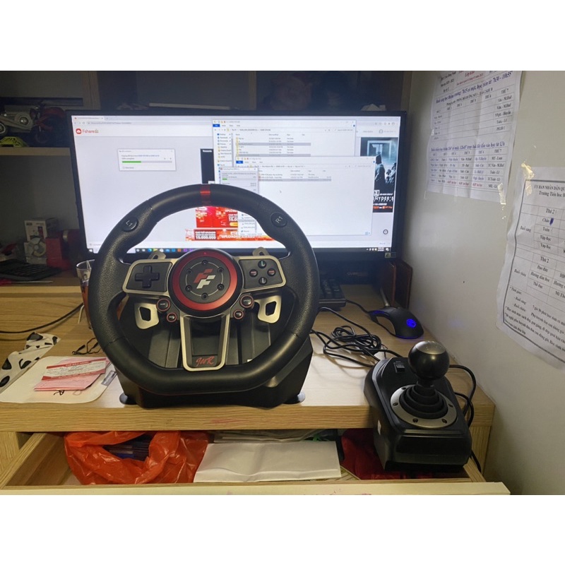 Vô lăng chơi game Suzuka ES900R chơi game ets2, city car, đua xe hỗ trợ ps4 , pc