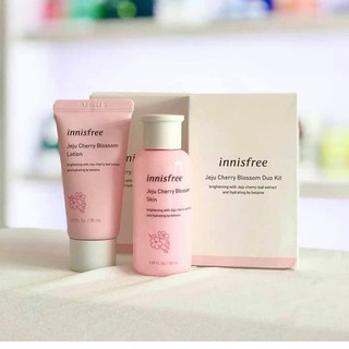 ộ Dưỡng Ẩm Trắng Da Innisfree Jeju Cherry Blossom Cream Duo Kit