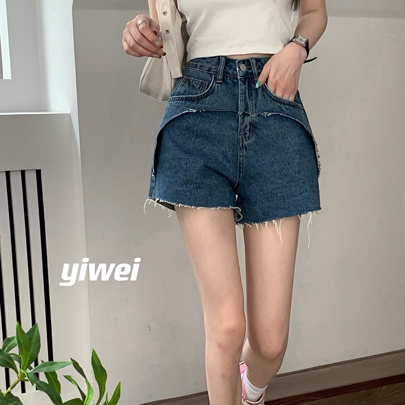 Quần Short Denim Nữ Ống Rộng Thời Trang