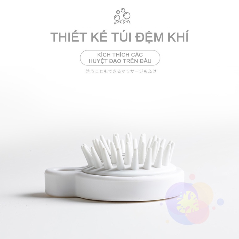 Lược Gội Đầu Massage Silicon Giúp Mát Xa Da Đầu Giảm Rụng Tóc Kích Thích Mọc Tóc