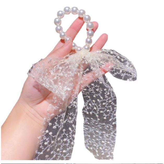 Cột Tóc Nơ Ren Phong Cách Nhã Nhặn Cho Các Bạn Nữ