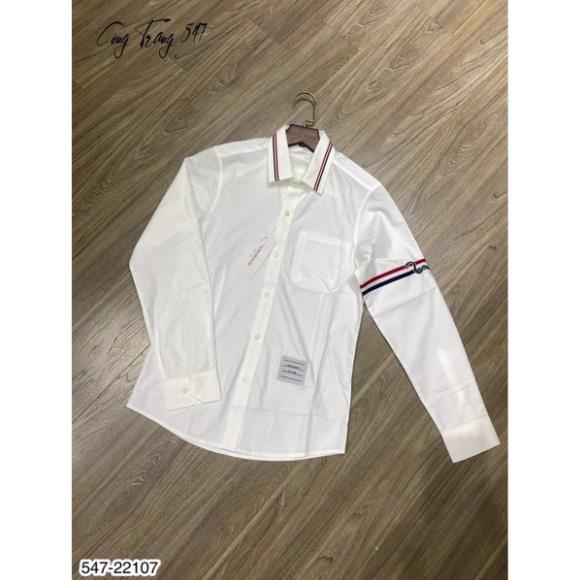Áo Sơ Mi Thom Browne Nam Viền Tay Rắn Cao Cấp - Áo Sơ Mi Trắng Thom Cao Cấp