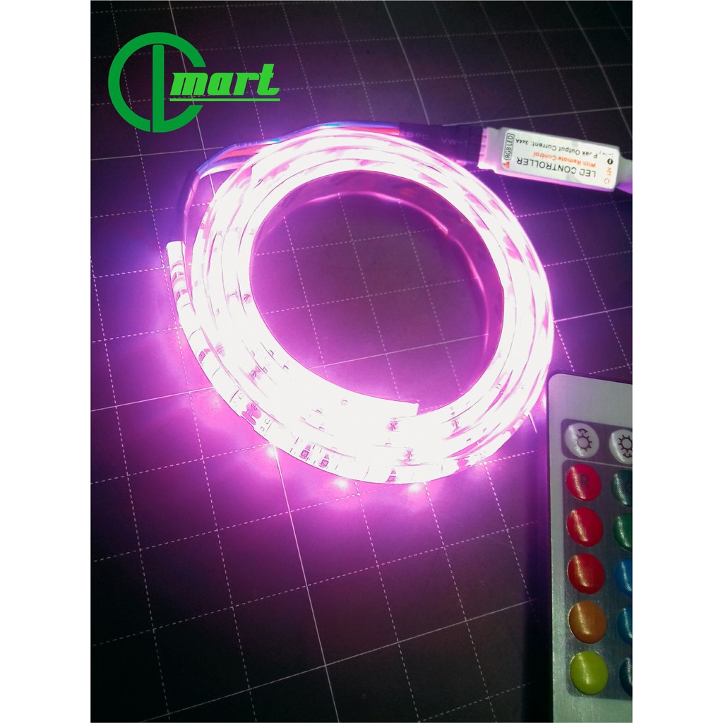 ✅ Đèn Led Dây Dán RGB Nhiều Màu Cắt Lẻ 1,2,3,.. Mét + Điều Khiển + Nguồn