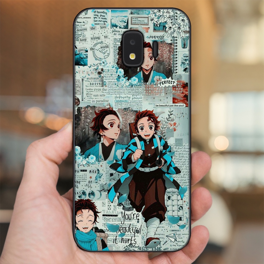 Ốp lưng Samsung J2 Core, J2 Pro 2018 viền đen in hình Tanjiro Kimetsu No Yaiba