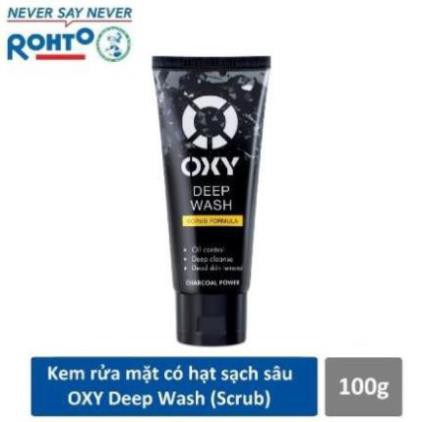 OXY Deep Wash Scrub Formula - Kem rửa mặt có hạt làm sạch sâu, đánh bay nhờn, tút sáng da 100g