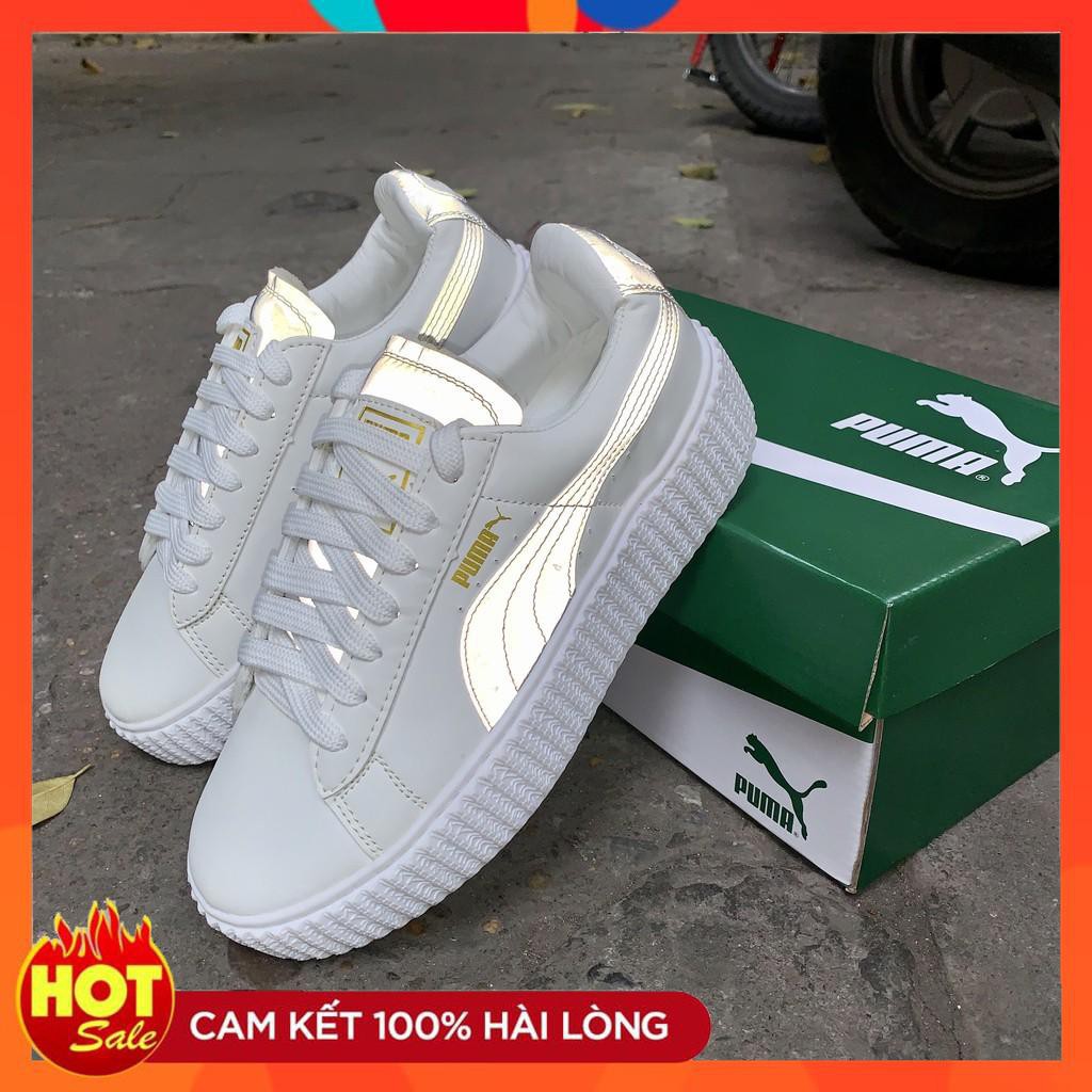 [FULL Box - Freeship] Giày Puma Nữ hàng đẹp dành cho nữ, Giày thể thao Pm trắng đen flashsale