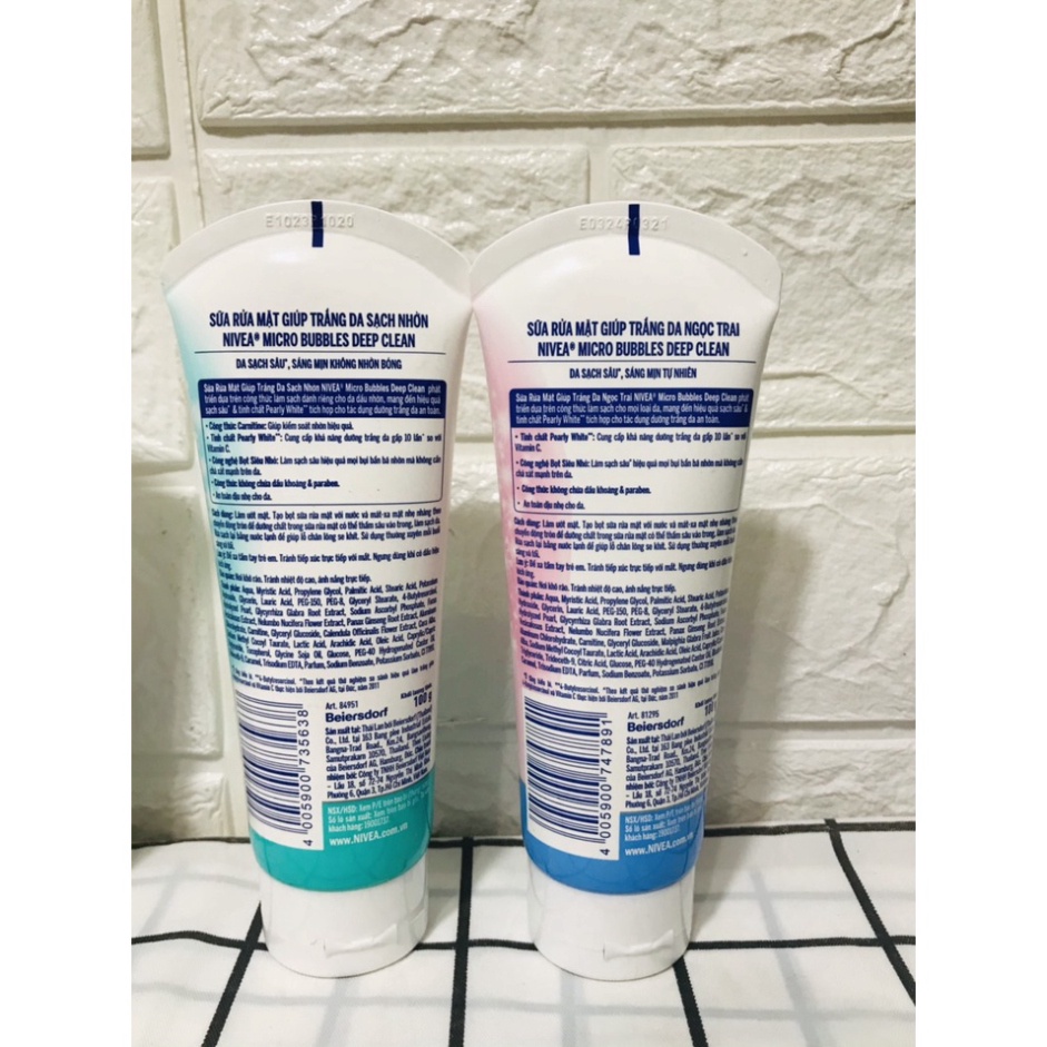 Sữa Rửa Mặt Sáng Da Sạch Nhờn Giảm Mụn NIVEA 100g