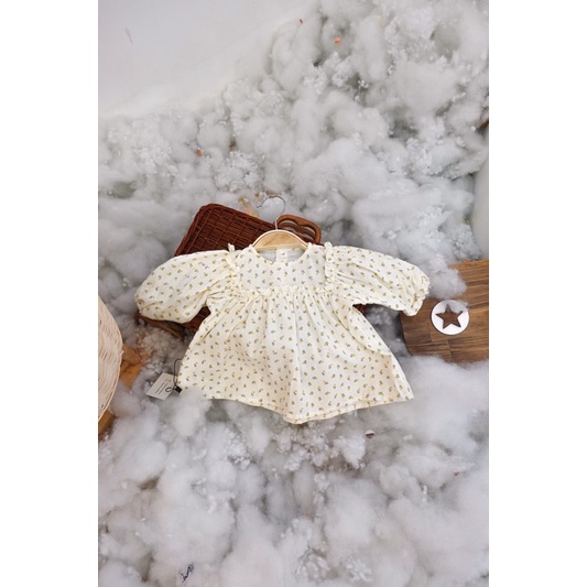 (Hàng thiết kế) Áo kiểu cổ bèo dễ thương cho bé gái Olivia Blouse_Haaro Babies