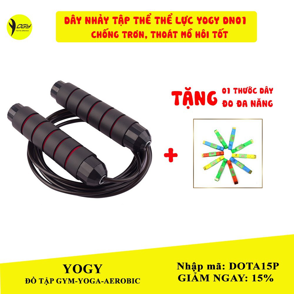 Tập thể dục lành mạnh [Mua 1 Tặng 1] Dây Nhảy Dây Tập Thể Dục Tập Thể Lực Lõi Thép YOGY DN