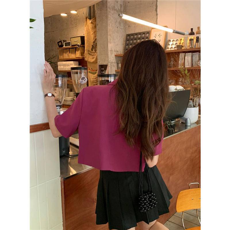 Áo Khoác Blazer Tay Ngắn Dáng Rộng Thời Trang Mùa Hè Cao Cấp Cho Nữ