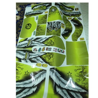 tem trùm xe cub 50 đại bàng xanh lá