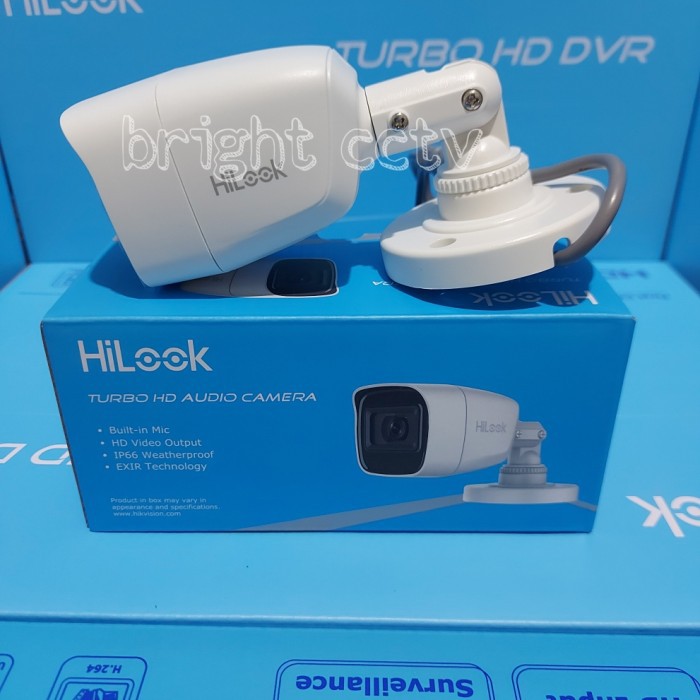 Camera HD-TVI ngoài trời hồng ngoại 2.0 Megapixel HILOOK THC-B120-PS - Tích hợp míc - Hàng chính hãng