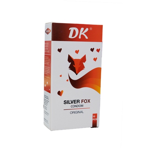 Bao cao su Siêu mỏng trơn DK FOX SILVER - hộp 10 chiếc