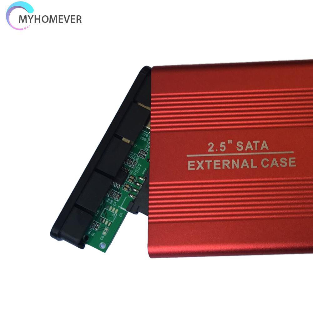 myhomever 2.5 Inch USB 2.0 SATA External Mobile Hard Disk Box Aluminum Alloy Shell