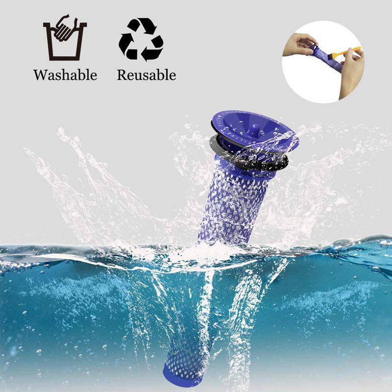 Set 2 bộ lọc HEPA với cọ làm sạch chuyên dụng cho máy hút bụi Dyson V8 V7