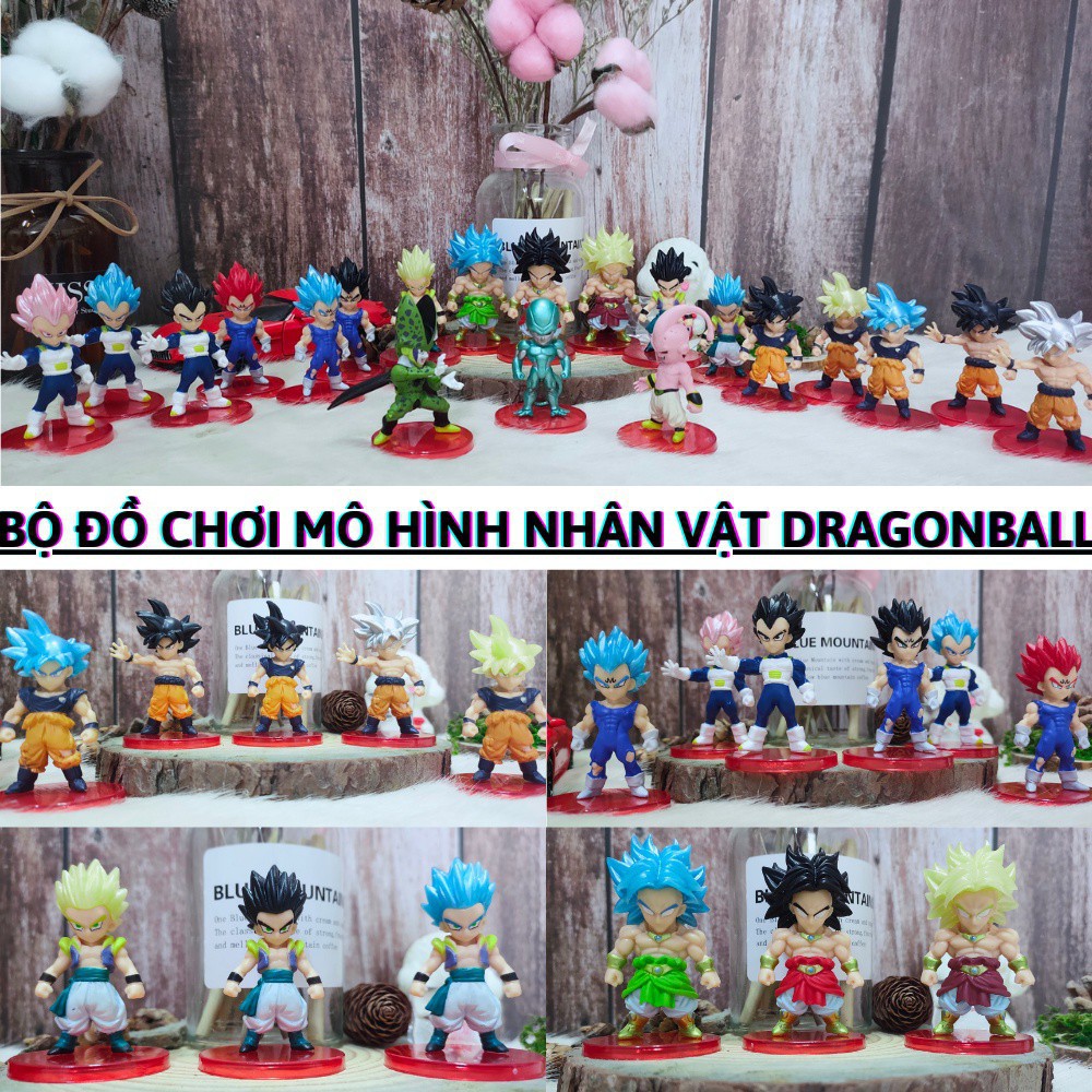 Mô Hình nhân vật Dragon Ball - Bộ 21 Nhân Vật  Sưu tầm, Trang trí bàn làm việc, case máy tính-Bảo Hành 12 Tháng