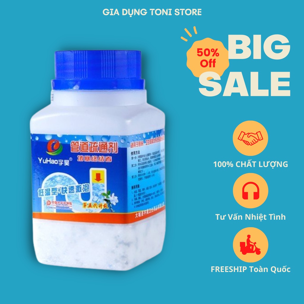 Bột Thông Cống Yuhao Chính Hãng Nhật Bản Không Độc Hại - Thông Tắc Bồn Cầu, Bồn Chén,.....