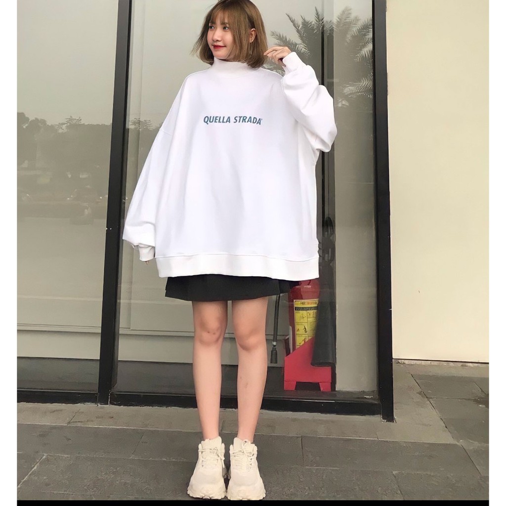 Áo sweater nam nữ QUELLA áo hoodie nỉ tay to Hàn Quốc_VIETSTAR