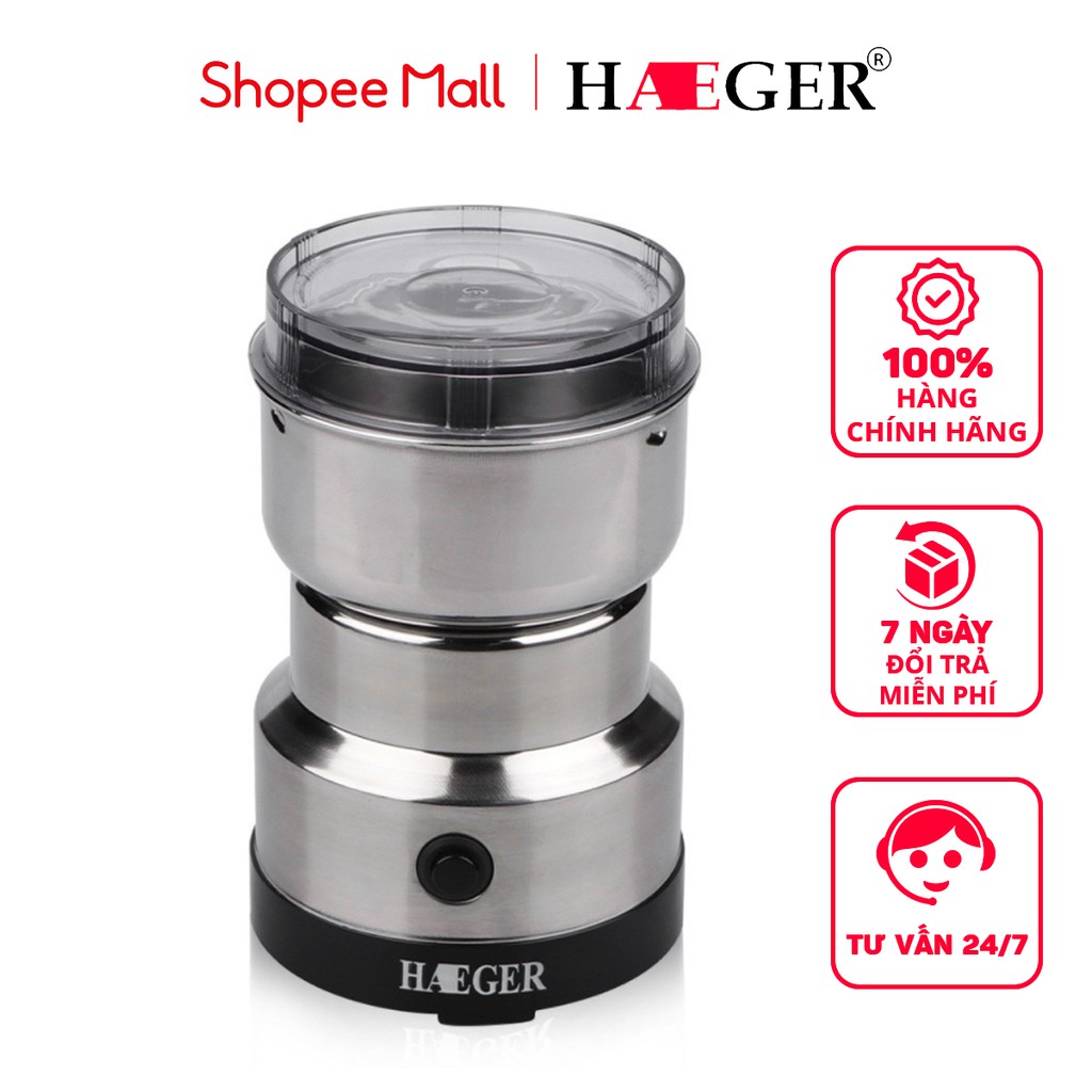 Máy xay cà phê ,ngũ cốc mini HAEGER HG-7113 300w Máy xay ngũ cốc, gia vị mini bằng thép đa năng