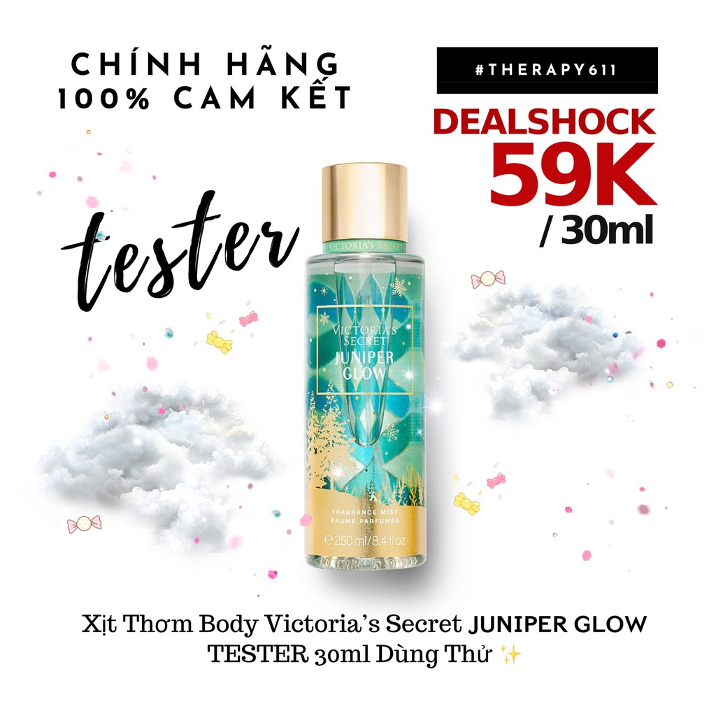 [TESTER]..::✨Xịt Thơm Toàn Thân Body Mist Victoria's Secret  Juniper Glow 250ml / Chuẩn Auth Bill Mỹ✨::..